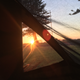 Sunrise from the swag on Sunday morning.